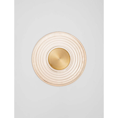 Nova Luce NOUS 30 cm geïntegreerde LED-wandlamp, messing goud, amberkleurige LED, 8W 304lm 3000K