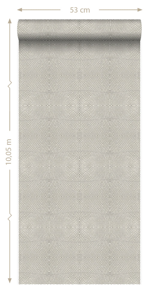 Origin Wallcoverings behang dierenhuidprint taupe - 53 cm x 10,05 m - 347310 - vtwonen shop