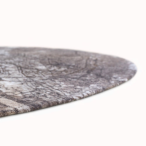 Louis De Poortere binnen & buiten machinewasbaar vloerkleed Cities Paris van 40% gerecycled PET - grijs - 240x240cm