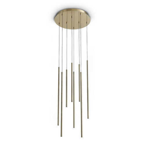 Ideal Lux LOOK Hanglamp met cluster van messing, 8 LED's, 1550lm, 3000K