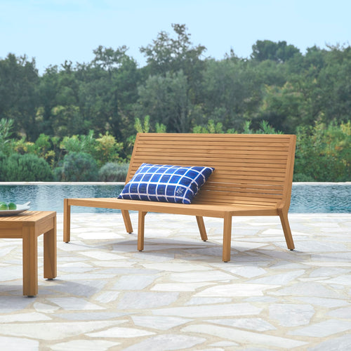 Tikamoon Massief teakhouten lage tuinbank - Naturel - vtwonen shop