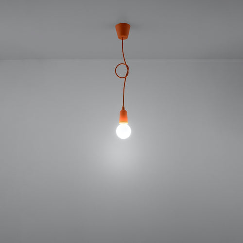 Sollux Lighting Hanglamp DIEGO 1 oranje - 9x9x90cm