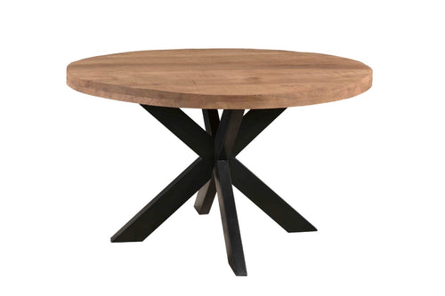 Brix eetkamertafel - 130 cm - mangohout - bruin - vtwonen shop