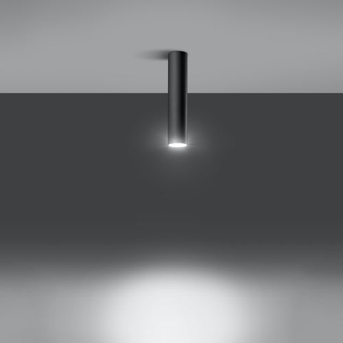 Sollux Lighting Plafondlamp LAGOS 30 zwart - 6x6x30cm