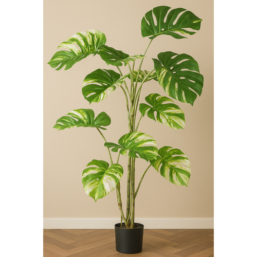 Flourify kunstplant - Monstera deliciosa variegata - 160 cm - vtwonen shop
