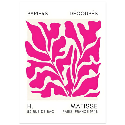 Artfulprints  Matisse – Seabed shapes pink   poster 30x40 cm