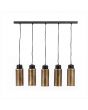 FurniLux Hanglamp Mir 5 lampen goud metaal - 10x80x105cm - vtwonen shop