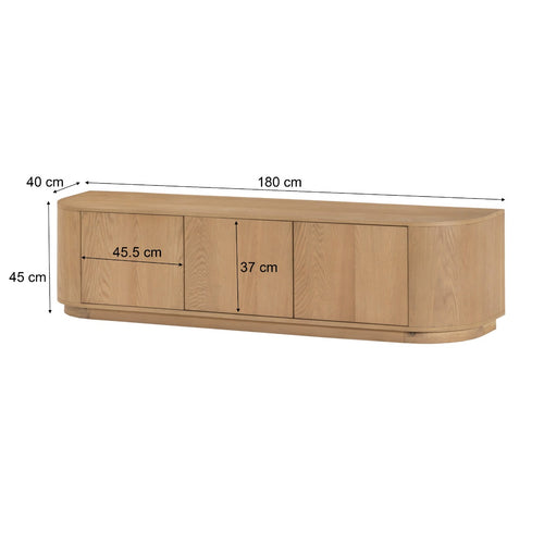 Livingfurn tv-meubel Novero - bruin - 40x180x45 - vtwonen shop