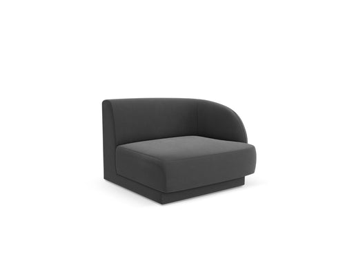 Micadoni rechter module Miley flueel grijs - 90x90x70cm