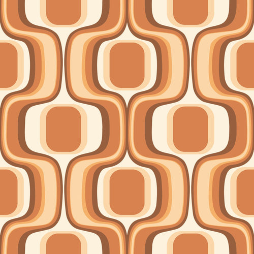 ESTAhome behang retro ornamenten terracotta - 50 x 900 cm - 131585 - vtwonen shop