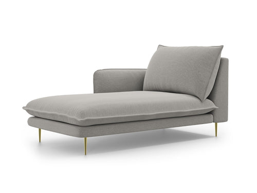 Cosmopolitan Design linker meridiaan Vienna structurele stof, lichtgrijs - 170x110x95cm