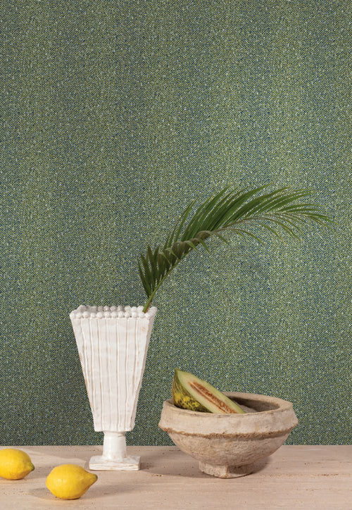 Masureel behang met structuur groen - 53 cm x 10.05 m - 631028 - vtwonen shop