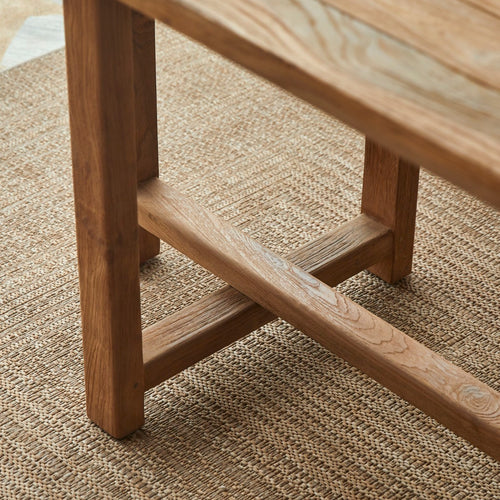 Tikamoon Tuintafel van gerecycled massief teakhout voor 6/8 personen - Naturel