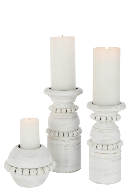 J-Line kaarshouder Pila - metaal - wit - large