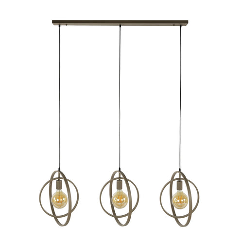 Giga Meubel Hanglamp Turn Around - Beige - 3-Lichts - 130x30x150cm - vtwonen shop