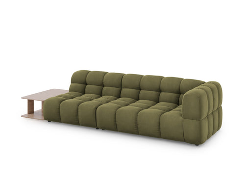 Cosmopolitan Design linker modulaire bank Sky 4-zits, flueel, lichtgroen - 102x297x70cm