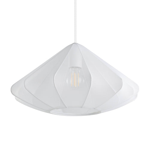 EGLO hanglamp Dolwen - e27 - ø 42,5 cm - wit - textiel - vtwonen shop