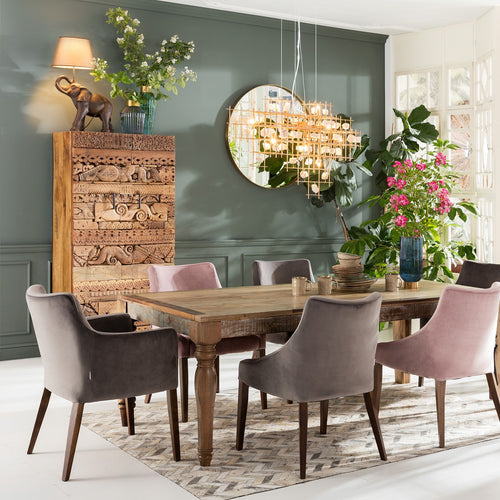 Kare Design Stoel met armleuningen Mode fluweel grijs zwarte voeten - vtwonen shop