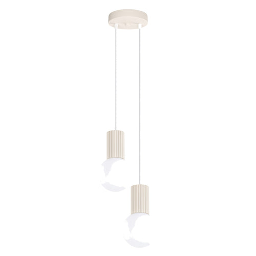 Sollux Lighting Hanglamp HALO 2P beige - 15x15x120cm