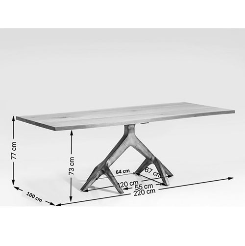Kare Design Eettafel Roots 220x100cm - vtwonen shop