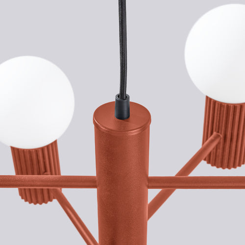 Sollux Lighting Kroonluchter HALO 6 rood ochra - 64x64x230cm