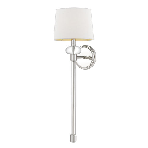 Elstead Quoizel Barbour Wandlamp met Kap Gepolijst Nikkel