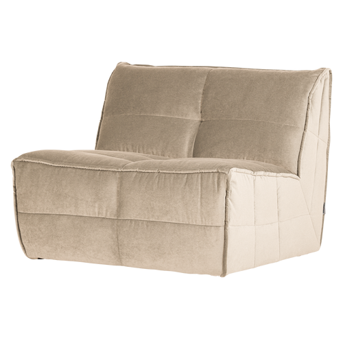vtwonen 1-zits element Cluster - Velvet - Zacht Beige - 82x105x92