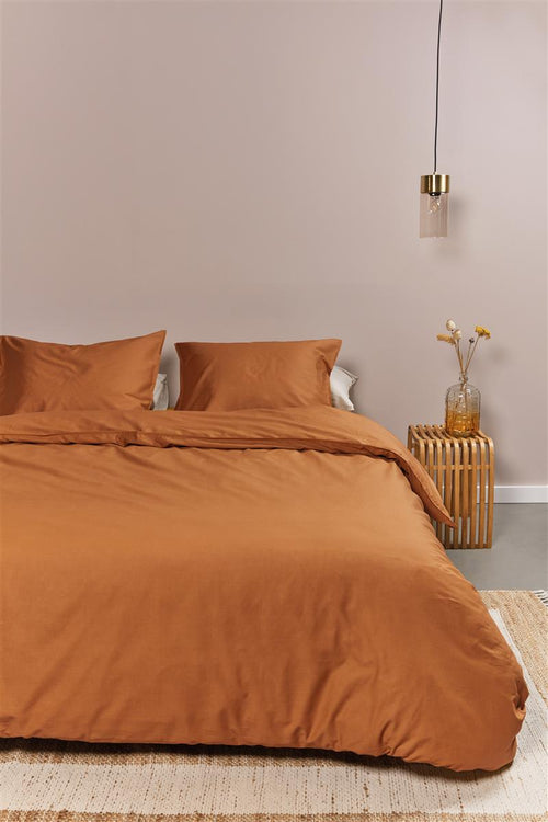 Ambiante dekbedovertrek Cotton Uni - 260x200/220 cm - oranje - vtwonen shop