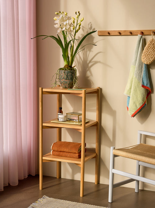 Hübsch bijzettafel Solution - mdf/okernfineer/eikenhout - 43x38xh91cm