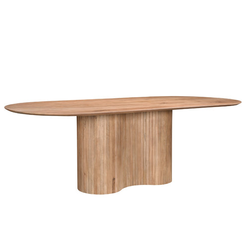 Giga Meubel Eettafel Ava - Naturel Mangohout - 240x100x77cm - vtwonen shop