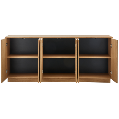 WOOOD Zuma dressoir - Push-To-Open - Eiken - Transparant - 85x22x45 - vtwonen shop