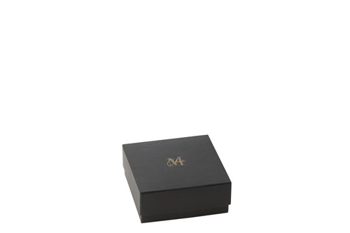 J-Line geurkaars M-Chic - Oud & Amber - glas - goud/zwart - small - 15U