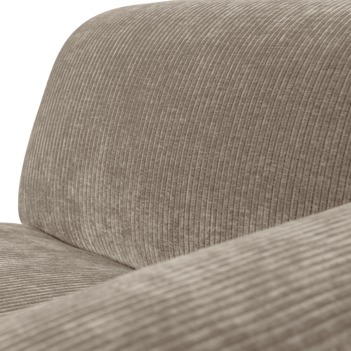 WOOOD chaise longue bank rechts Mojo Base - Rib - Donkerzand - 74x112x162