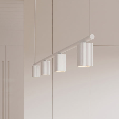 Sollux Lighting Kroonluchter RAYO 4 wit - 122x6x208cm