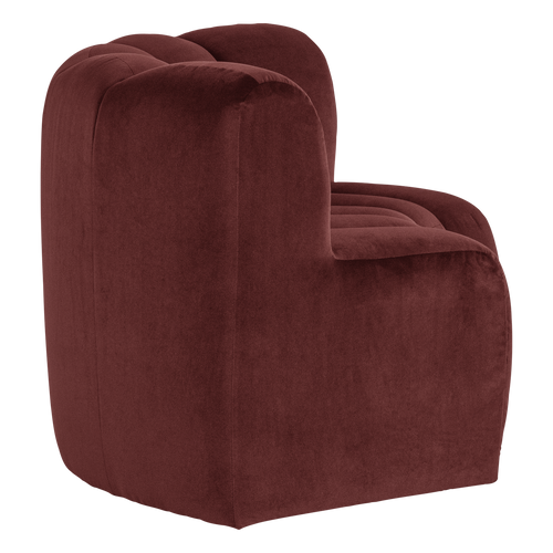 WOOOD eetbank halfronde hoek rugleuning Mojo - Velvet - K.bruin - 83x152x73