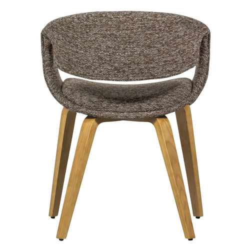 WOOOD eetkamerstoelen houten naturel poot Yossi - Bruin - Set van 2