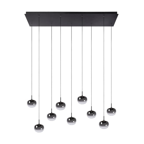 Atmooz hanglamp Sakima - zwart - 120 x 35 x H 100 cm - geïntegreerde led