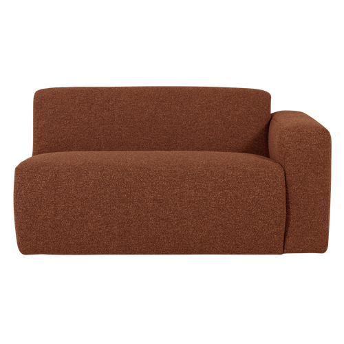 WOOOD 1,5-zits bank arm rechts Mojo Base - Bouclé - Roestbruin - 74x145x97