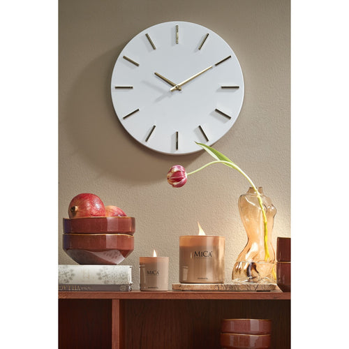 Mica Decorations Brixen Wandklok - Ø36 cm - Wit