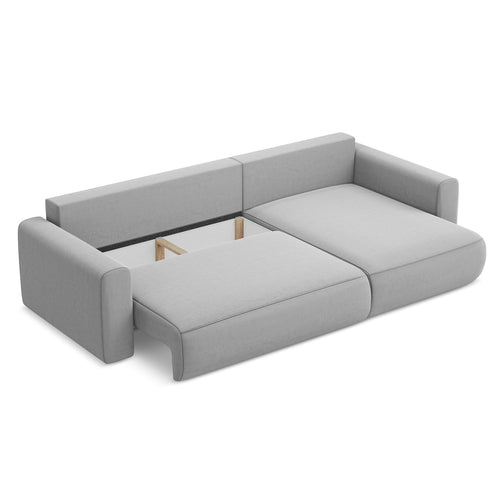 LaMiaSofa hoekbank rechts Perugia - velours - grijs - 278x149x82