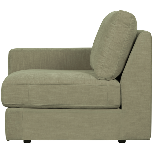 vtwonen 1-zits bank element met arm links Family - Polyester - Groen - 85x115x98