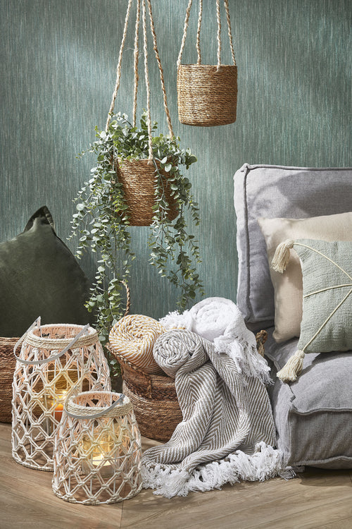 Mica Decorations Atlantic Plantenmand - Set van 2 - H16 x Ø16 cm - Lichtbruin - vtwonen shop