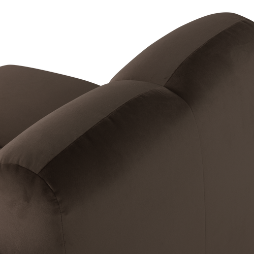 WOOOD 1-zits bank Mojo - Velvet - Bruin - 74x84x97