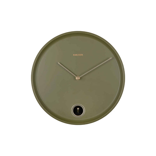 Karlsson wandklok Esencia Cuckoo - groen - Ø30cm
