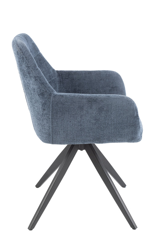 J-Line stoel Louna - ijzer/acryl - blauw