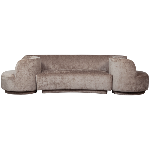 BePureHome bank Combi-Popular - Chenille - Taupe - 72x370x97 - vtwonen shop