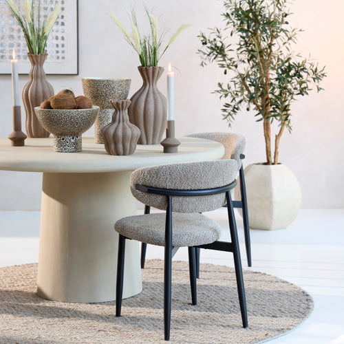 Light & Living eetkamerstoel ENIOLA - 54x52x76cm - bruin - Set van 2