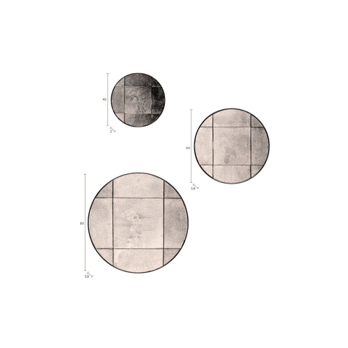 Dutchbone Mado Spiegel/ Wandspiegel Rond 60x60 cm (M) - Zwart - vtwonen shop