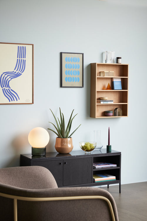 Hübsch plankenkast Cubbie - mdf/eiken fineer - 50x14xh70cm