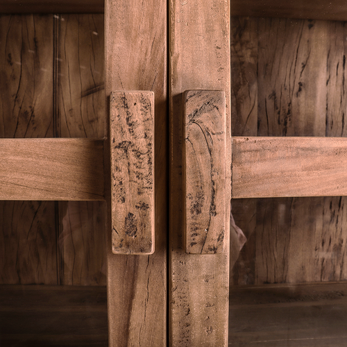 Raw Materials Farmwood houten vitrinekast - 114x50x190 cm